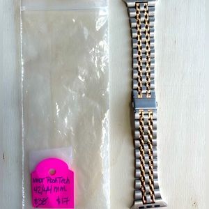 42/44mm Silver & Rose Gold Metal Apple Watch Band - 50% OFF!